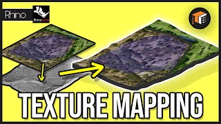Projecting an image on to a surface  How to Add Texture to a Site Topography Model in Rhino 3D [upl. by Aserehc]