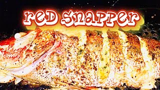 Smoked Whole Red Snapper Recipe With garlic butter [upl. by Blunt]