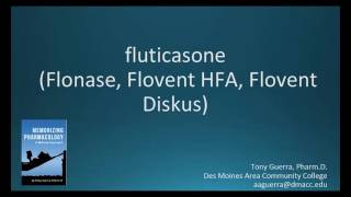 How to pronounce fluticasone Flonase Flovent Memorizing Pharmacology Flashcard [upl. by Len]