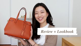 Linjer Sofia Bag Review  Whats in my Bag  6 Spring Minimalist Outfits [upl. by Anaib805]