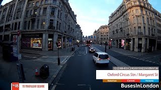 Route N18 Visual – Harrow Weald to Trafalgar Square – London United [upl. by Ehsiom626]