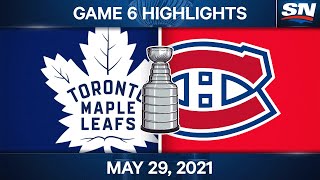 NHL Game Highlights  Maple Leafs vs Canadiens Game 6 – May 29 2021 [upl. by Dnumde]