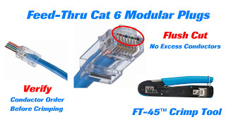 IDEAL Cat 6 Feed Thru Modular Plugs Long [upl. by Eah]