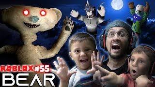 SCARY ROBLOX GAME BEAR CHASE 🐻  🏃 FGTeeV Creepy Hide and Seek 55 [upl. by Gillett]