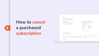 How to cancel a purchased subscription  Hotmart Help Center [upl. by Lobiv771]