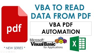 VBA to read contents from PDF File  VBA PDF Automation3 [upl. by Halie]