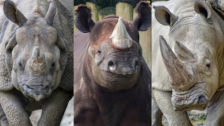 The Differences Between Living Rhino Species [upl. by Aloek]