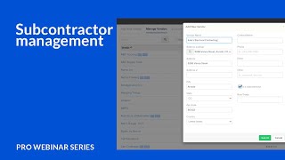 Subcontractor management  Knowify Pro webinar series [upl. by Norrahc398]