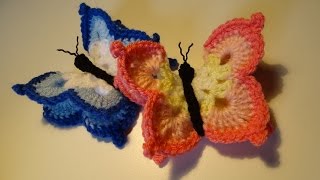 Crochet Butterfly  Vlinder haken [upl. by Euqinitram]