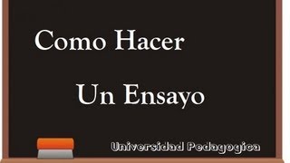 TUTORIAL  ¿Como hacer un Ensayo [upl. by Lorenza]