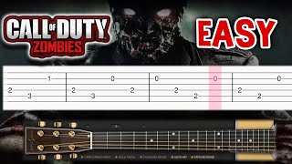 Call of Duty  Zombies Theme Damned  Guitar tutorial TAB [upl. by Virnelli602]