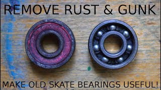 Reviving A Stuck amp Rusted Skateboard Bearing  Complete Teardown amp Rebuild [upl. by Marashio36]