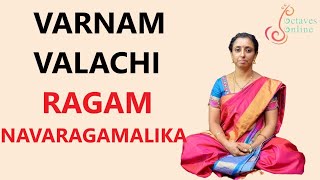 Varnam  Valachi Vachi  Ragam  Navaraga Malika Learning mode [upl. by Airetas199]