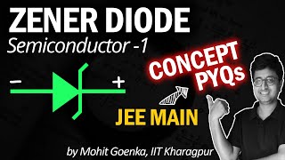 Zener Diode  Zener Breakdown  Semiconductors 1  Concept and PYQs  JEE Physics [upl. by Grishilda200]