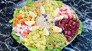 SALADE COMPOSÉE 🥗 L’entrée ou plat parfait pour se rafraîchir en été☀️ Deli Cuisine [upl. by Ennaitak]