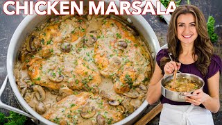 Creamy Chicken Marsala Recipe  30 Minute Dinner [upl. by Agosto94]