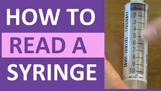 How to Read a Syringe 3 ml 1 ml Insulin amp 5 mlcc  Reading a Syringe Plunger [upl. by Aniratak]