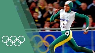 Cathy Freeman wins 400m gold  On This Day September 25 [upl. by Yauqaj]