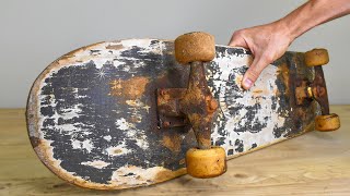 Rust Covered Skateboard Restoration [upl. by Ard]