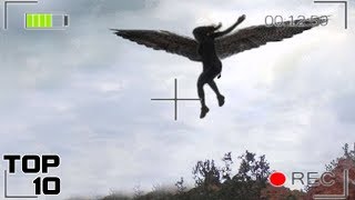 Top 10 Angels Caught On Tape Flying [upl. by Joaquin]