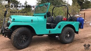 1965 Jeep CJ5 Restoration Full Video [upl. by Ralyat612]