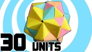 Modular Origami Icosahedron 30 Sonobe Units [upl. by Zackariah]