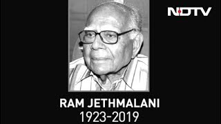 Ram Jethmalani Veteran Lawyer And Former Union Minister Dies At 95 [upl. by Lobiv838]