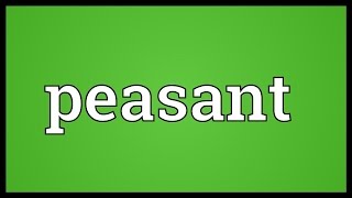 Peasant Meaning [upl. by Peirce]