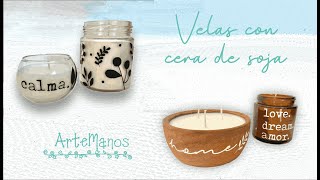 Como hacer velas con cera de soja [upl. by Eisoj]