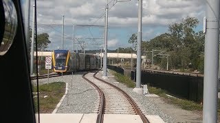 Drivers View Gold Coast Tram Helensvale to Hospital [upl. by Gnoz898]