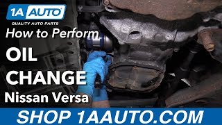 How to Perform Oil Change 1219 Nissan Versa [upl. by Solana913]