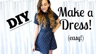 HOW TO SEW A DRESS FROM SCRATCH EASY  Jessica Shaw [upl. by Star]