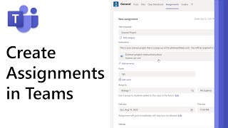 How to create Assignments in Microsoft Teams 2021 [upl. by Odnalro]