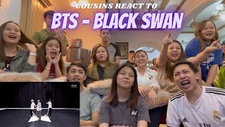 COUSINS REACT TO BTS 방탄소년단 Black Swan Dance Practice [upl. by Aihsenot148]