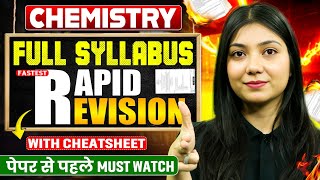 Class 12 Chemistry Final Revision  Full Syllabus  Chemistry Paper से पहले बस ये देखलो 📑🔥 [upl. by Budge]