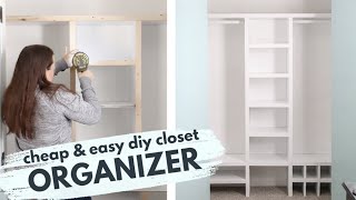 Build a DIY Closet Organizer for Cheap less than 75 [upl. by Kcirdde429]