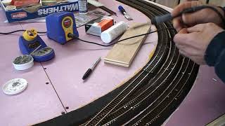 Laying flextrack for model railroads [upl. by Haerdna339]