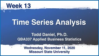 Time Series Analysis for Business Statistics part 1 [upl. by Aimal]