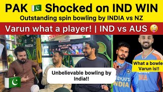 PAK 🇵🇰 Shocked on INDIA WIN outstanding spin bowling vs NZ Varun Won heart IND vs NZ PAK Reaction [upl. by Veda]