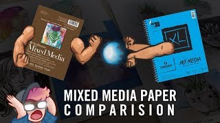 Testing Out Mixed Media Paper  Canson vs Strathmore [upl. by Brana144]