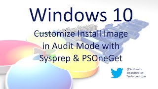 Windows 10  Customize in Audit Mode with Sysprep [upl. by Lenna319]