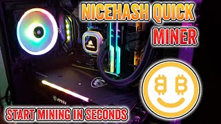 Nicehash Quick Miner  Beginners guide to mining Bitcoin [upl. by Naimed869]