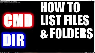 HOW TO LIST FILES AND FOLDERS DIR IN CMD [upl. by Ire]