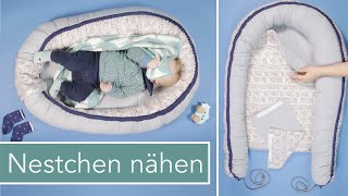 Baby Nestchen nähen Eulennestchen [upl. by Araiek]