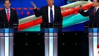 Trump Calls Cruz Basket Case During Debate [upl. by Arodnap480]