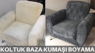 KOLTUK KUMAŞI ve BAZA BOYAMA Desen Kumaş Boyası [upl. by Alikam]