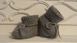 Bianca Crochet Baby Booties [upl. by Kcirdneh]