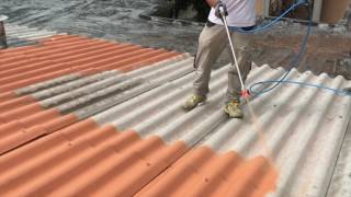 Applicazione a spruzzo Mapei Aquaflex Roof con pompa Airless TECNOVER mod TR15000T [upl. by Aya]