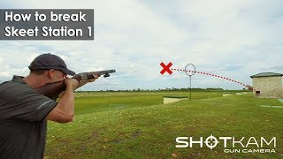 Skeet Shooting Tips  Station 1  by ShotKam [upl. by Siuoleoj]