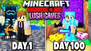 I Survived 100 Days in a LUSH CAVES ONLY World in HARDCORE Minecraft 117 [upl. by Egamlat439]